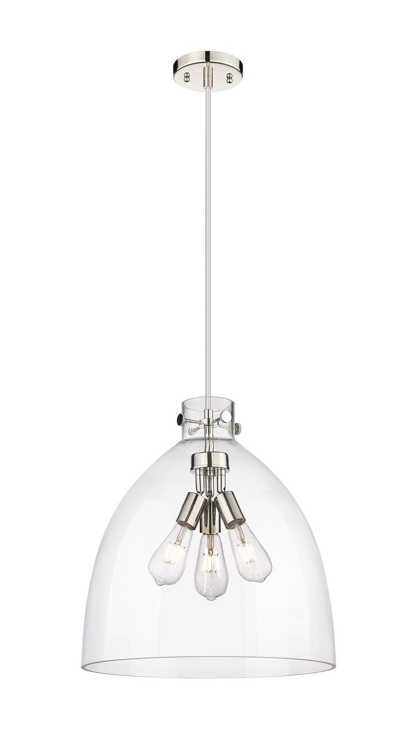 Innovations - 410-3PL-PN-G412-18CL - Three Light Pendant - Downtown Urban - Polished Nickel