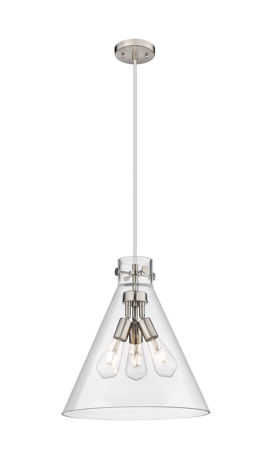 Innovations - 410-3PL-SN-G411-16CL - Three Light Pendant - Downtown Urban - Satin Nickel