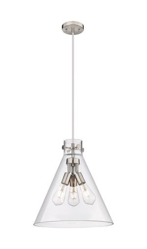 Innovations - 410-3PL-SN-G411-16CL - Three Light Pendant - Downtown Urban - Satin Nickel