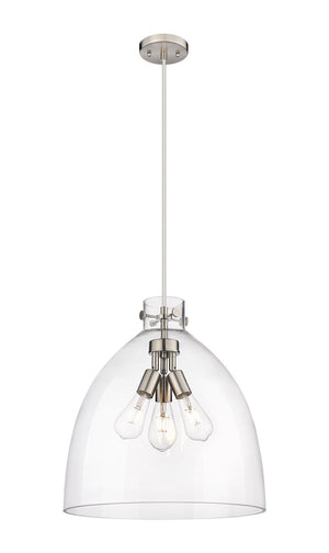 Innovations - 410-3PL-SN-G412-18CL - Three Light Pendant - Downtown Urban - Satin Nickel