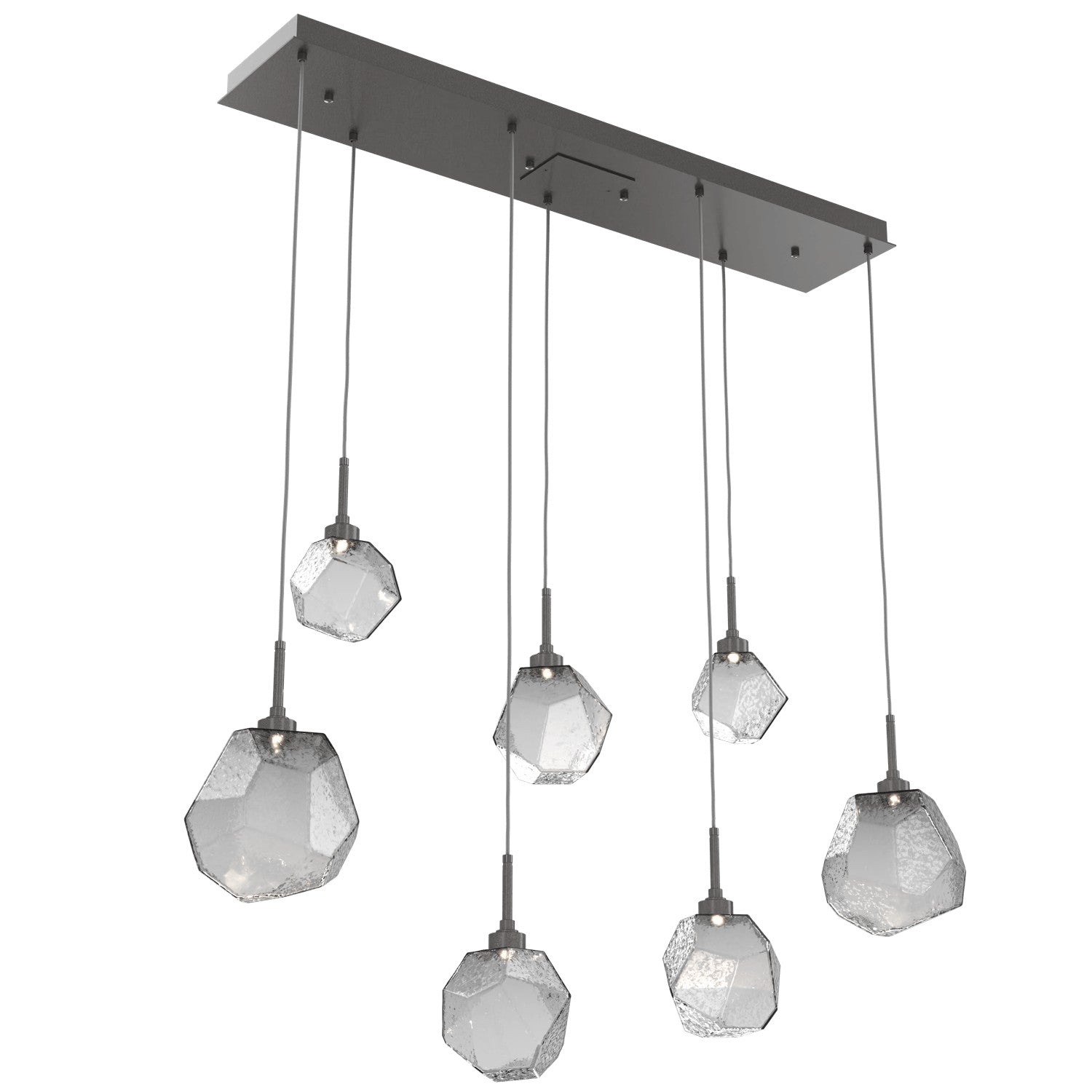 Hammerton Studio - PLB0039-07-GP-S-C01-L1 - LED Linear Pendant - Gem - Graphite