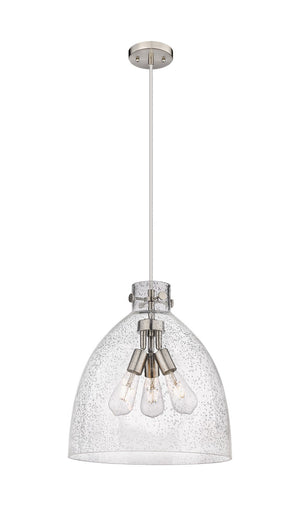 Innovations - 410-3PL-SN-G412-18SDY - Three Light Pendant - Downtown Urban - Satin Nickel