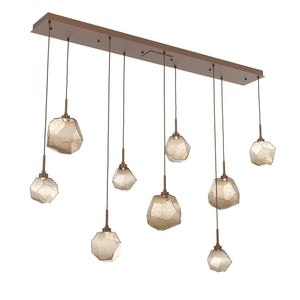 Hammerton Studio - PLB0039-09-BB-B-C01-L1 - LED Linear Pendant - Gem - Burnished Bronze