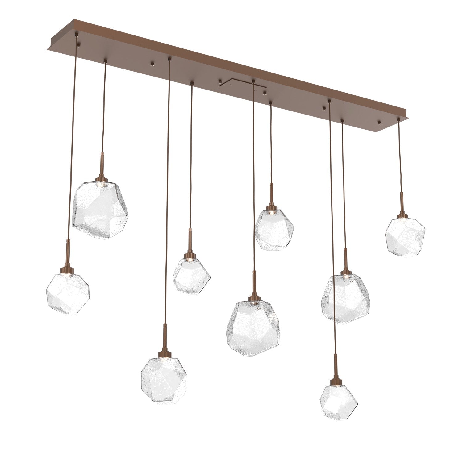 Hammerton Studio - PLB0039-09-BB-C-C01-L1 - LED Linear Pendant - Gem - Burnished Bronze