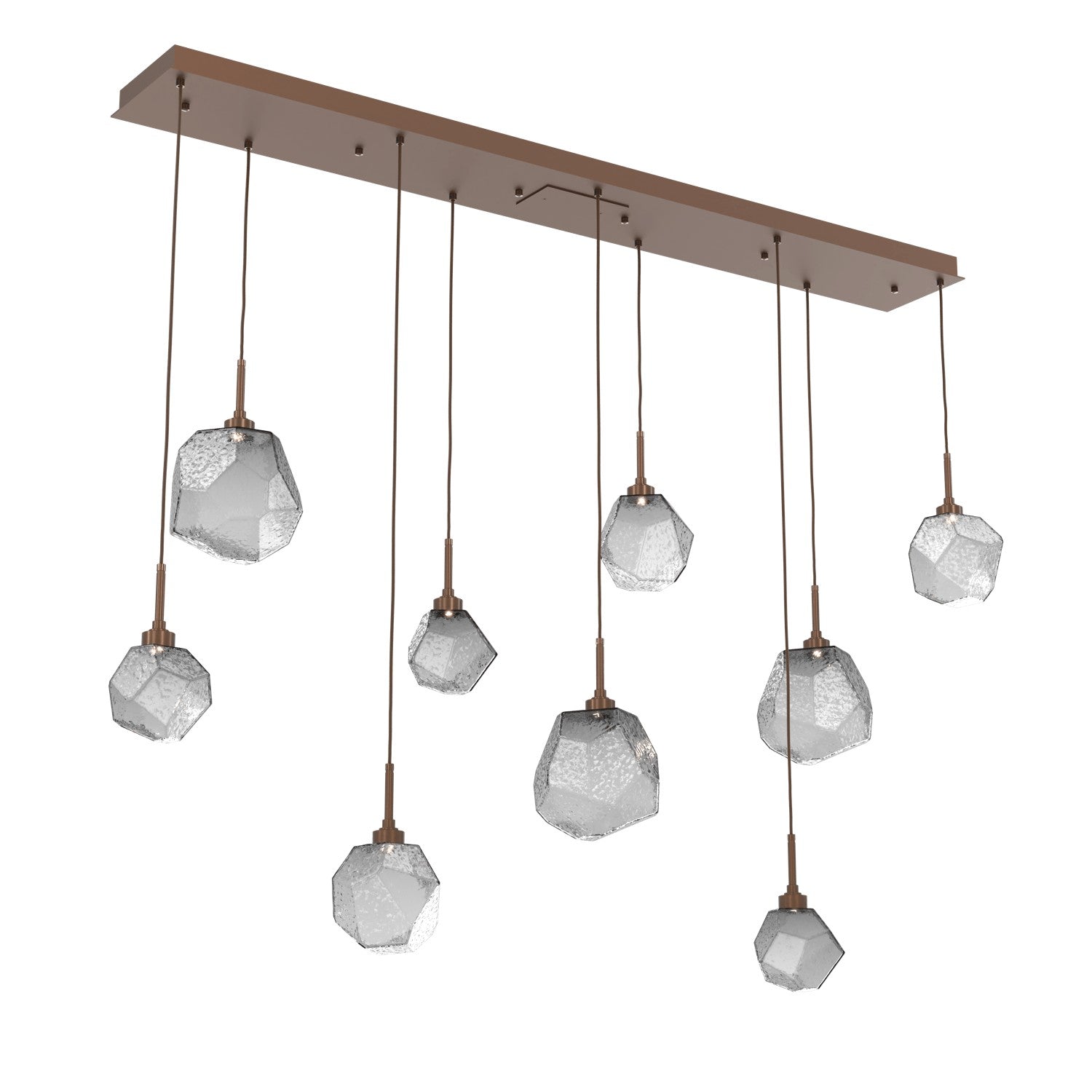 Hammerton Studio - PLB0039-09-BB-S-C01-L1 - LED Linear Pendant - Gem - Burnished Bronze