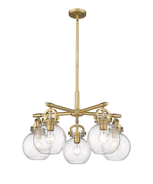 Innovations - 410-5CR-BB-G410-7SDY - Five Light Chandelier - Downtown Urban - Brushed Brass