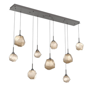 Hammerton Studio - PLB0039-09-GP-B-C01-L1 - LED Linear Pendant - Gem - Graphite