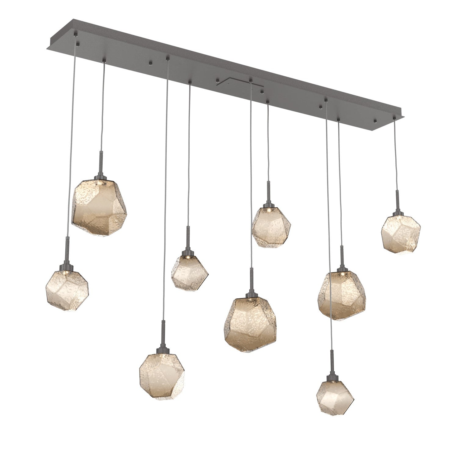 Hammerton Studio - PLB0039-09-GP-B-C01-L3 - LED Linear Pendant - Gem - Graphite