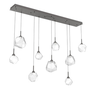 Hammerton Studio - PLB0039-09-GP-C-C01-L1 - LED Linear Pendant - Gem - Graphite