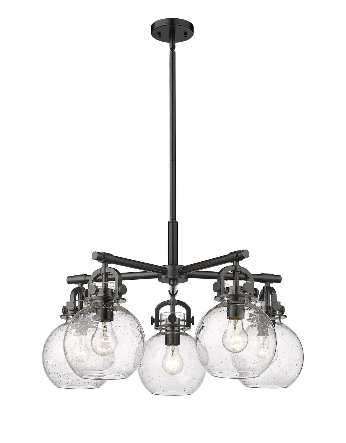 Innovations - 410-5CR-BK-G410-7SDY - Five Light Chandelier - Downtown Urban - Matte Black