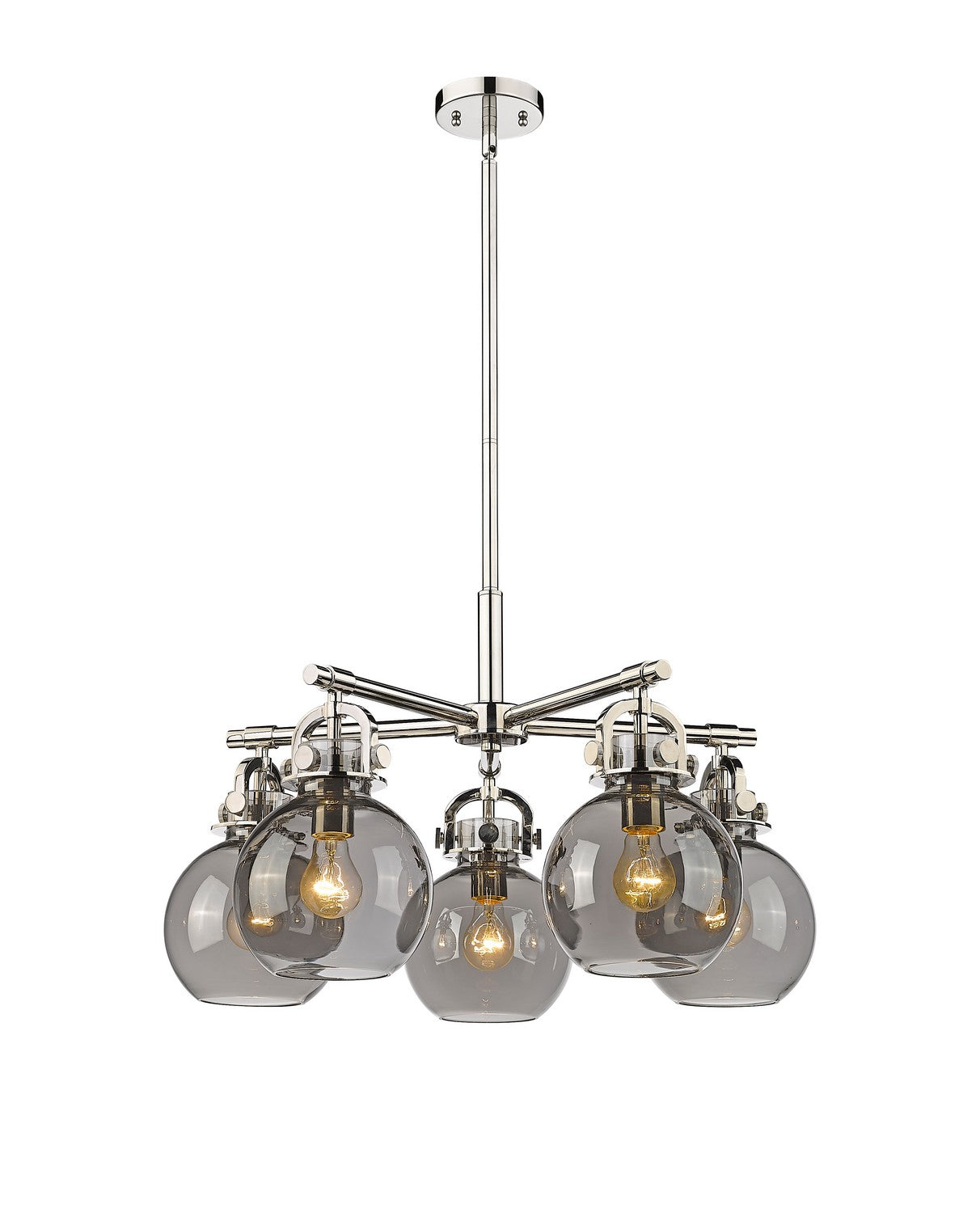 Innovations - 410-5CR-PN-G410-7SM - Five Light Chandelier - Downtown Urban - Polished Nickel