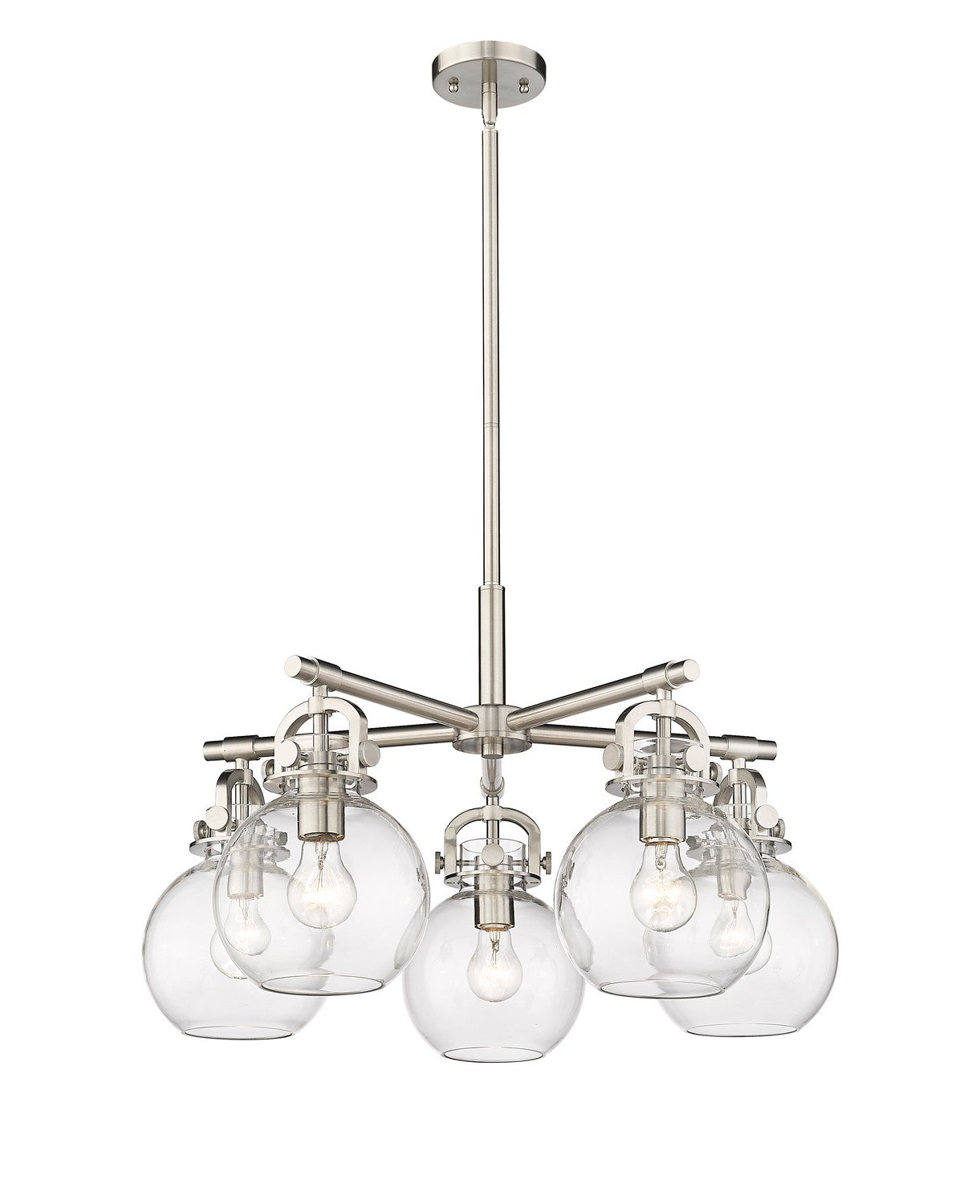 Innovations - 410-5CR-SN-G410-7CL - Five Light Chandelier - Downtown Urban - Satin Nickel