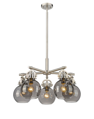 Innovations - 410-5CR-SN-G410-7SM - Five Light Chandelier - Downtown Urban - Satin Nickel