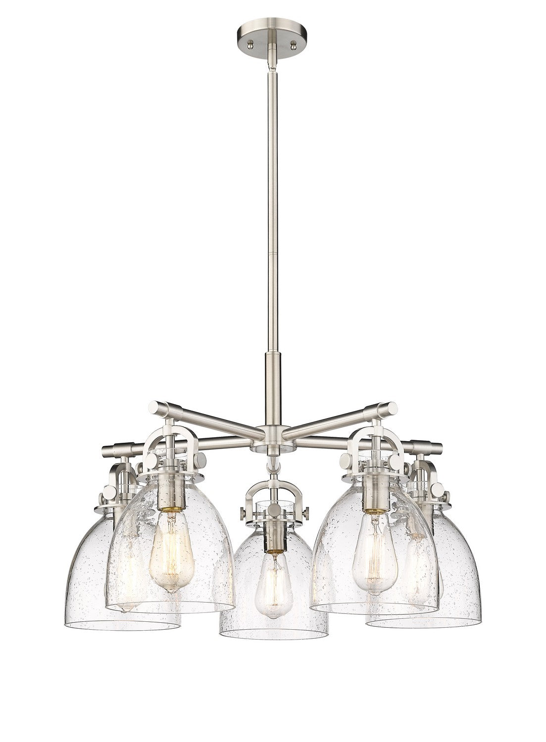 Innovations - 410-5CR-SN-G412-7SDY - Five Light Chandelier - Downtown Urban - Satin Nickel