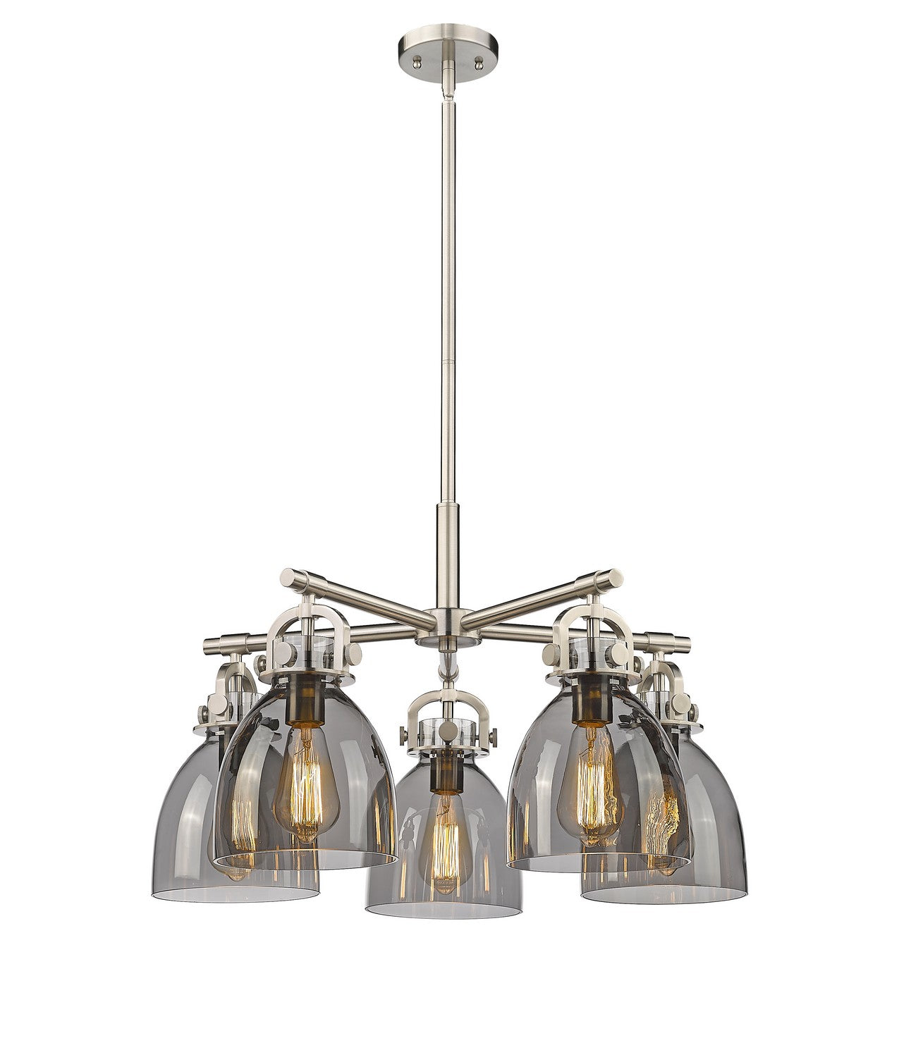 Innovations - 410-5CR-SN-G412-7SM - Five Light Chandelier - Downtown Urban - Satin Nickel