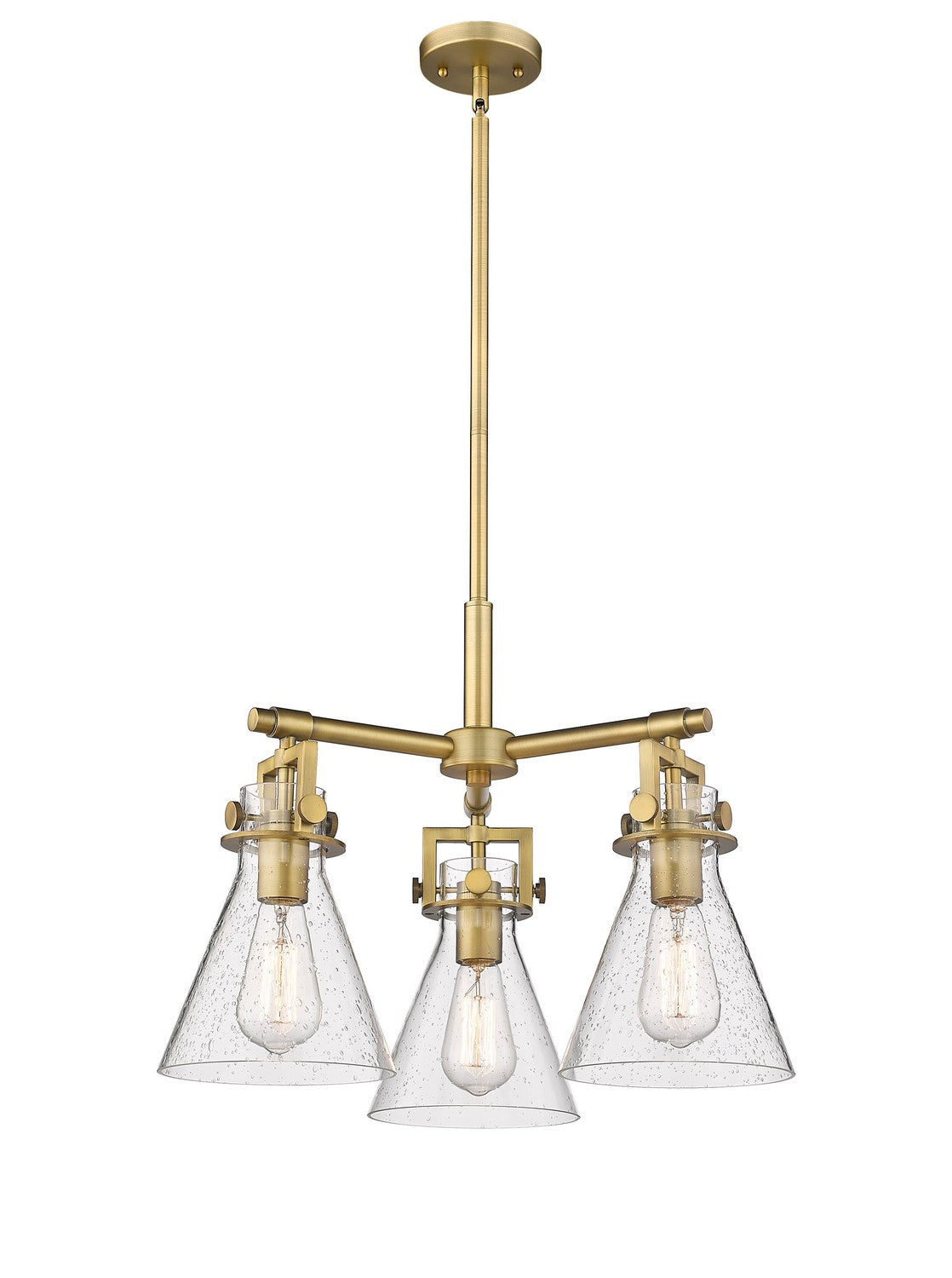 Innovations - 411-3CR-BB-G411-7SDY - Three Light Pendant - Downtown Urban - Brushed Brass