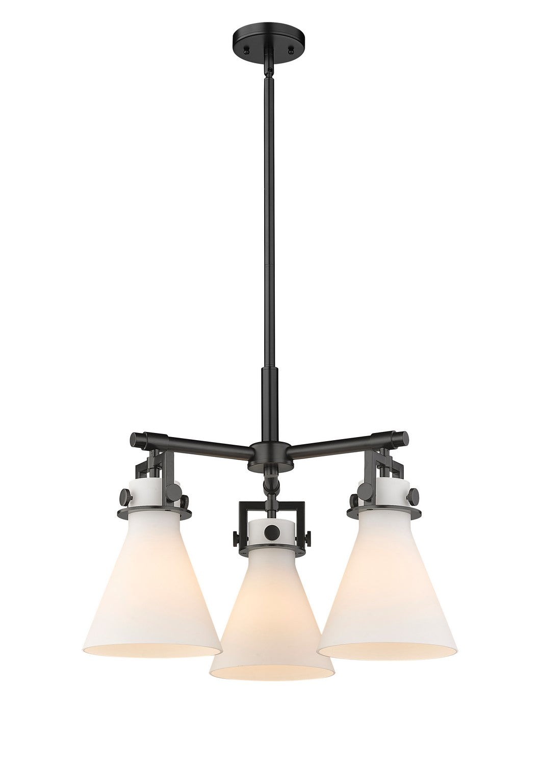 Innovations - 411-3CR-BK-G411-7WH - Three Light Pendant - Downtown Urban - Matte Black