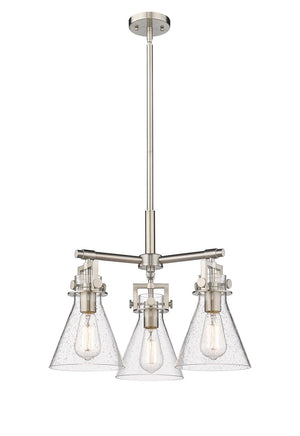 Innovations - 411-3CR-SN-G411-7SDY - Three Light Pendant - Downtown Urban - Satin Nickel