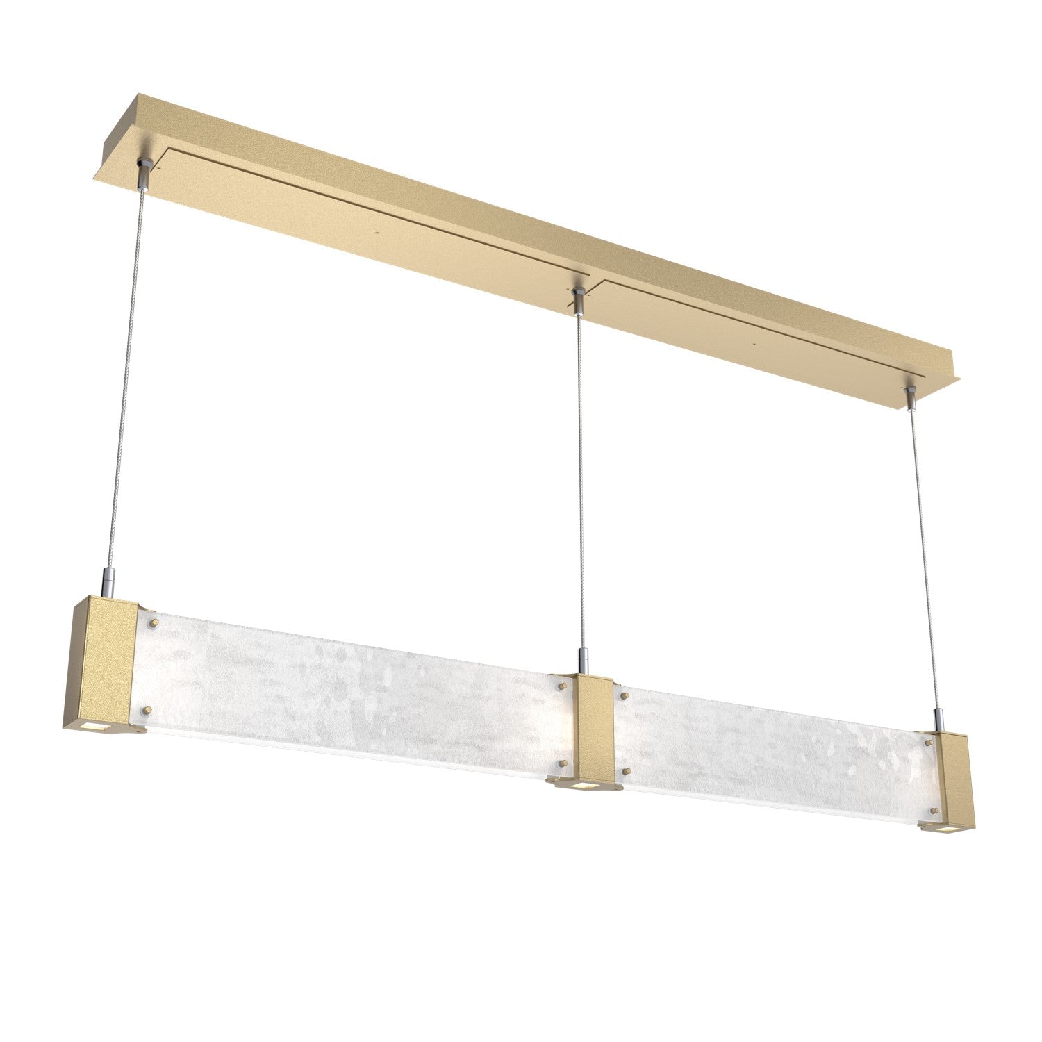 Hammerton Studio - PLB0042-47-GB-CG-CA1-L3 - LED Linear Suspension - Parallel - Gilded Brass