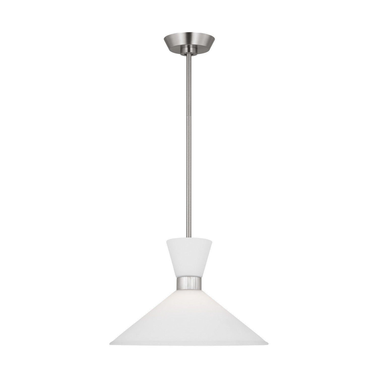 Visual Comfort Studio - DJP1091BS - One Light Pendant - Belcarra - Brushed Steel