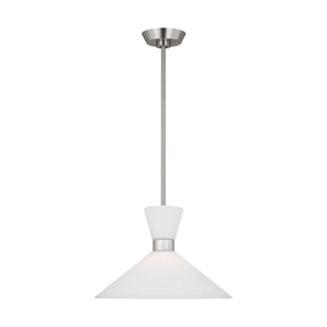 Visual Comfort Studio - DJP1091BS - One Light Pendant - Belcarra - Brushed Steel