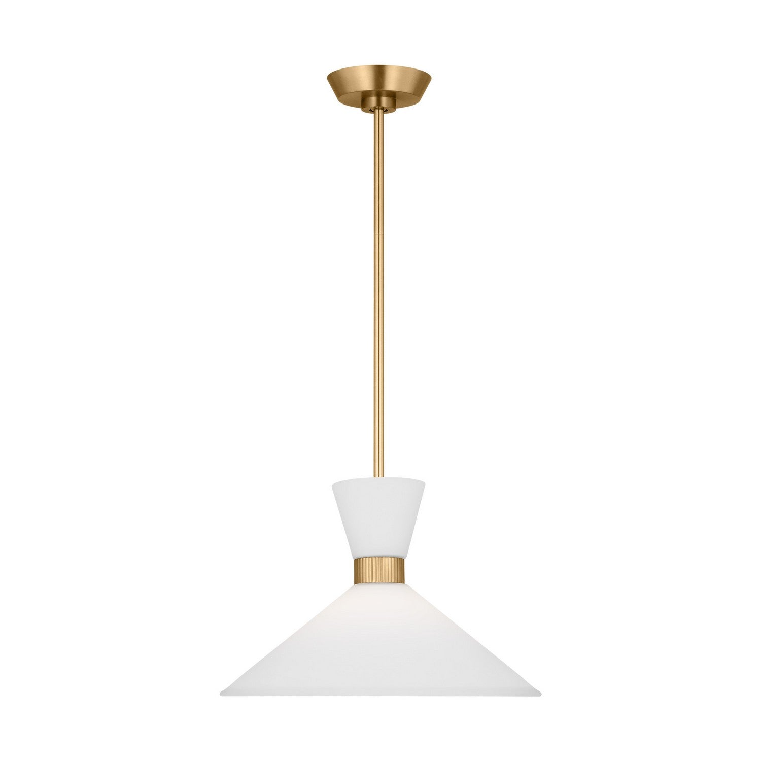 Visual Comfort Studio - DJP1091SB - One Light Pendant - Belcarra - Satin Brass