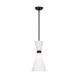 Visual Comfort Studio - DJP1101MBK - One Light Pendant - Belcarra - Midnight Black