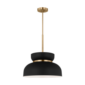 Visual Comfort Studio - DJP1111SBMBK - One Light Pendant - Pemberton - Midnight Black