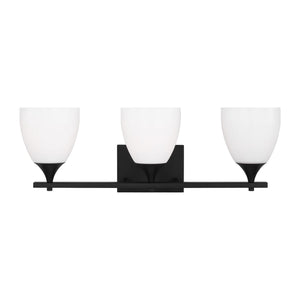 Visual Comfort Studio - DJV1023MBK - Three Light Bath - Toffino - Midnight Black