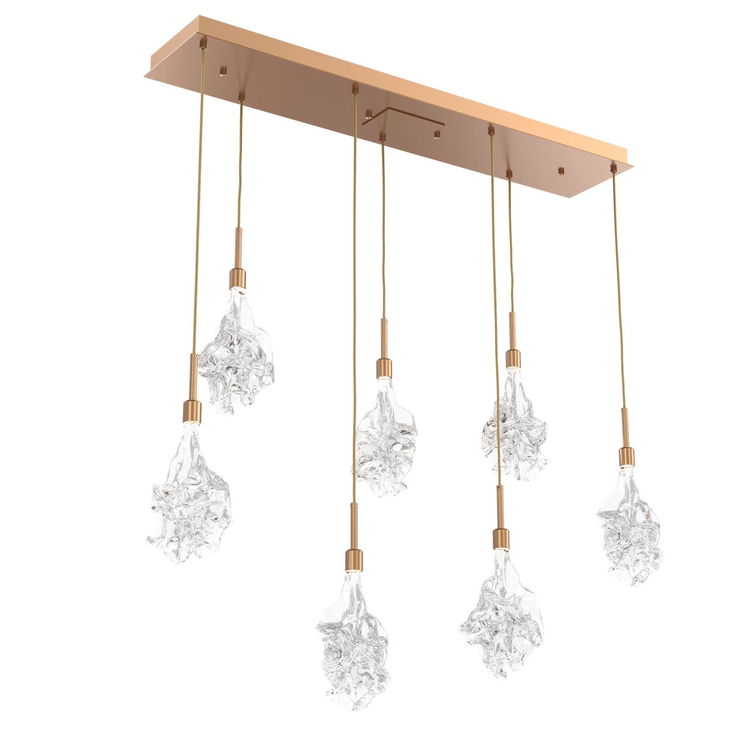 Hammerton Studio - PLB0059-07-NB-BC-C01-L1 - LED Linear Pendant - Blossom - Novel Brass