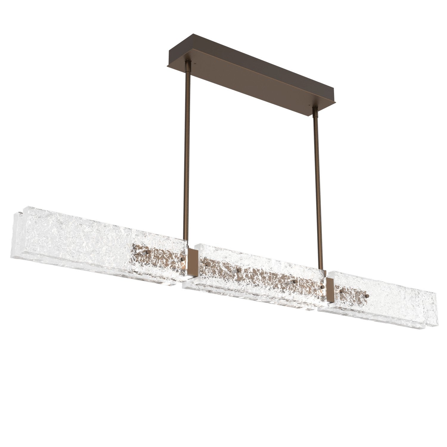 Hammerton Studio - PLB0061-50-FB-GC-001-L3 - LED Chandelier - Glacier - Flat Bronze