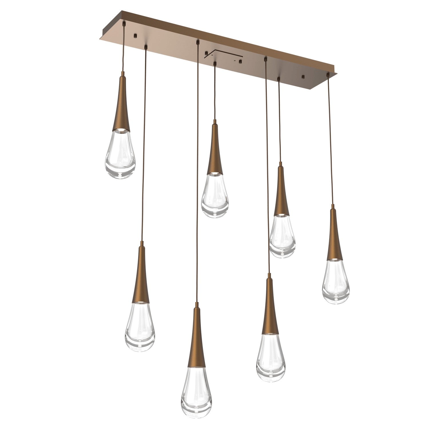 Hammerton Studio - PLB0078-07-FB-C-C01-L1 - LED Linear - Raindrop - Flat Bronze