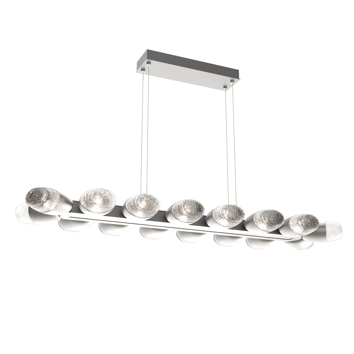 Hammerton Studio - PLB0079-48-BS-PC-CA1-L1 - LED Linear Suspension - Pebble - Beige Silver