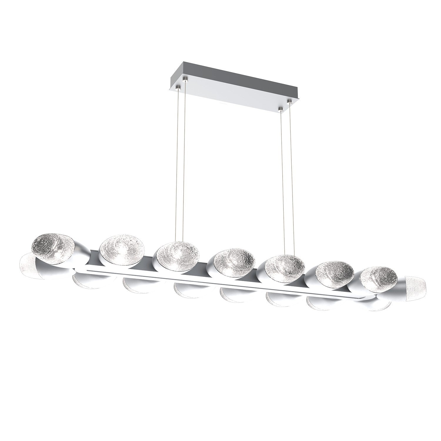 Hammerton Studio - PLB0079-48-CS-PC-CA1-L1 - LED Linear Suspension - Pebble - Classic Silver