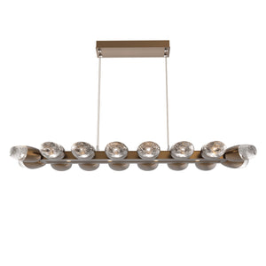 Hammerton Studio - PLB0079-48-FB-PC-CA1-L3 - LED Linear Suspension - Pebble - Flat Bronze