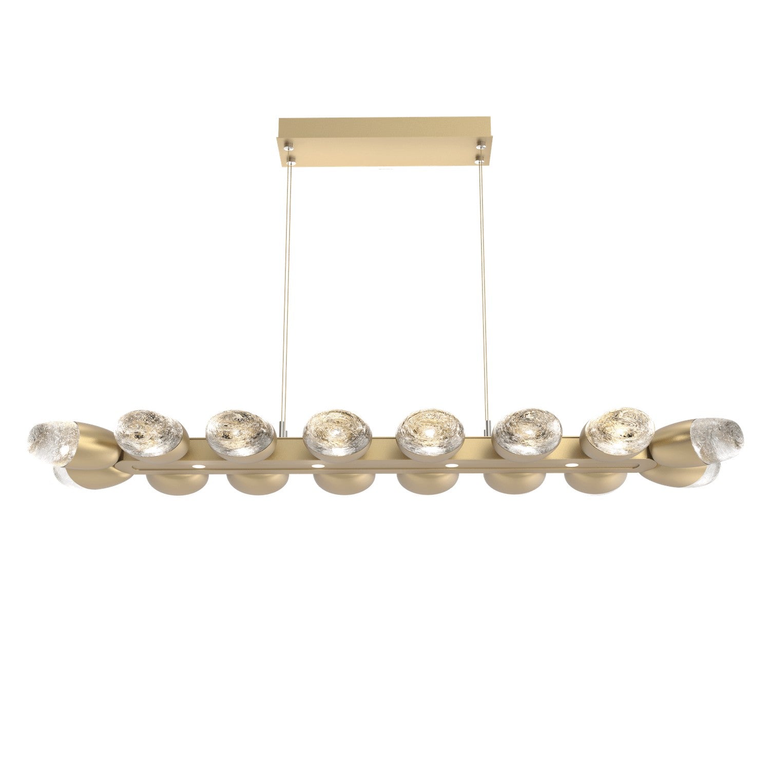 Hammerton Studio - PLB0079-48-GB-PC-CA1-L3 - LED Linear Suspension - Pebble - Gilded Brass