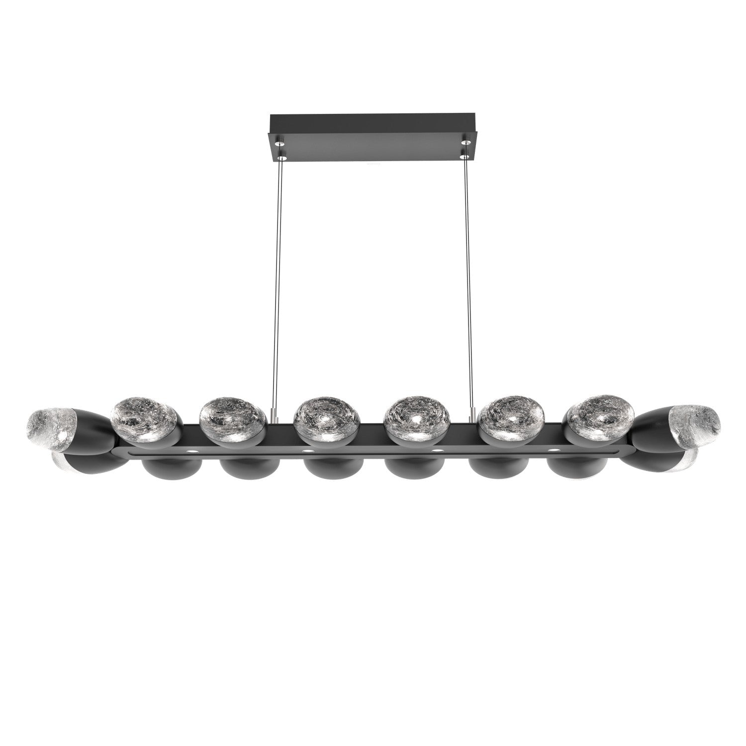 Hammerton Studio - PLB0079-48-MB-PC-CA1-L3 - LED Linear Suspension - Pebble - Matte Black