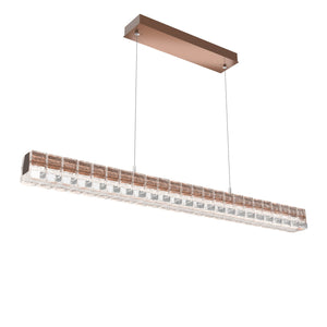 Hammerton Studio - PLB0080-48-BB-AC-CA1-L3 - LED Linear Suspension - Asscher - Burnished Bronze