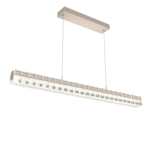 Hammerton Studio - PLB0080-48-BS-AC-CA1-L3 - LED Linear Suspension - Asscher - Beige Silver