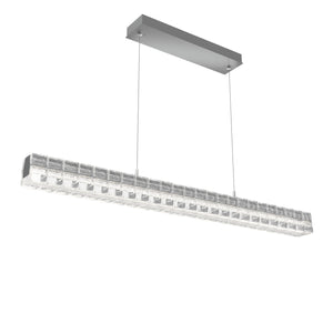 Hammerton Studio - PLB0080-48-CS-AC-CA1-L3 - LED Linear Suspension - Asscher - Classic Silver