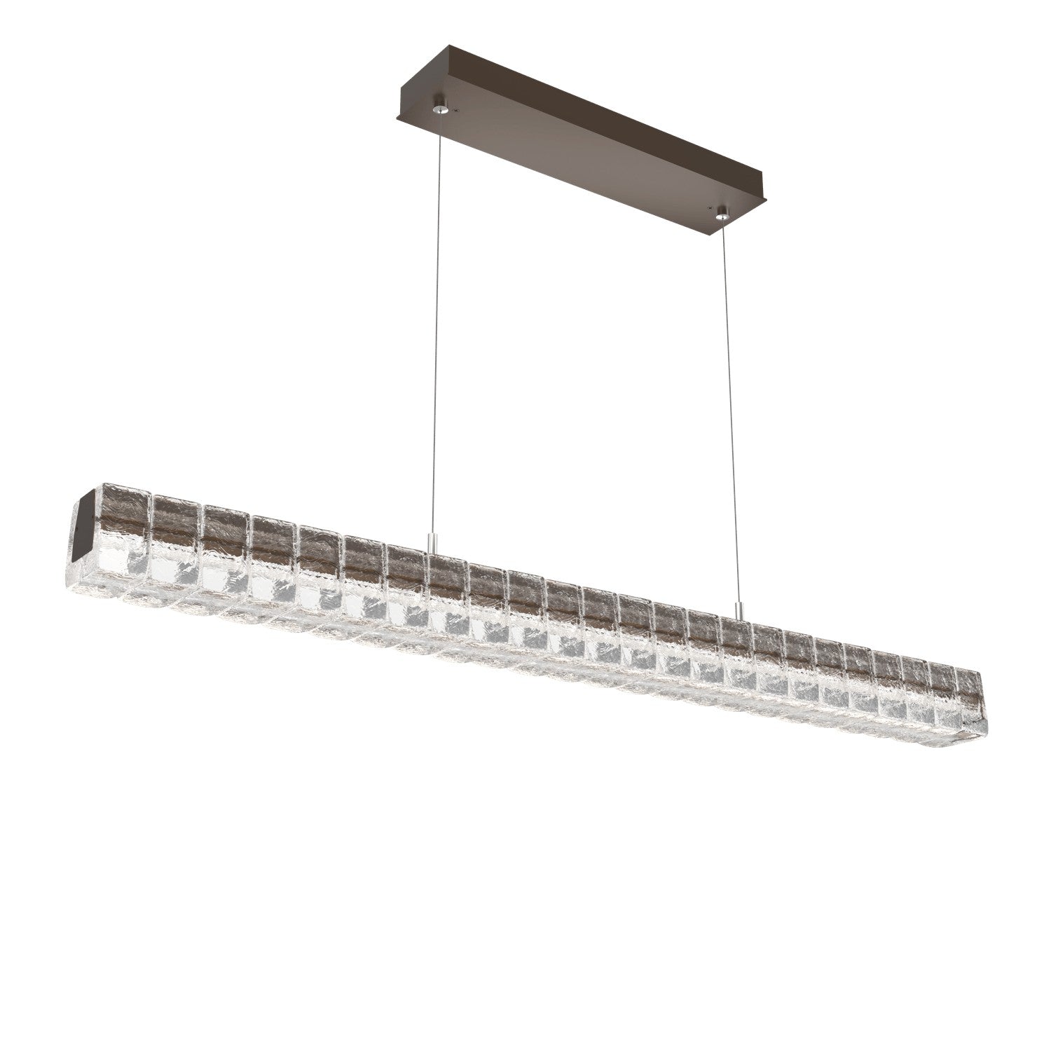 Hammerton Studio - PLB0080-48-FB-AC-CA1-L3 - LED Linear Suspension - Asscher - Flat Bronze