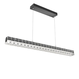 Hammerton Studio - PLB0080-48-MB-AC-CA1-L3 - LED Linear Suspension - Asscher - Matte Black