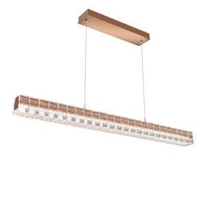 Hammerton Studio - PLB0080-48-NB-AC-CA1-L3 - LED Linear Suspension - Asscher - Novel Brass