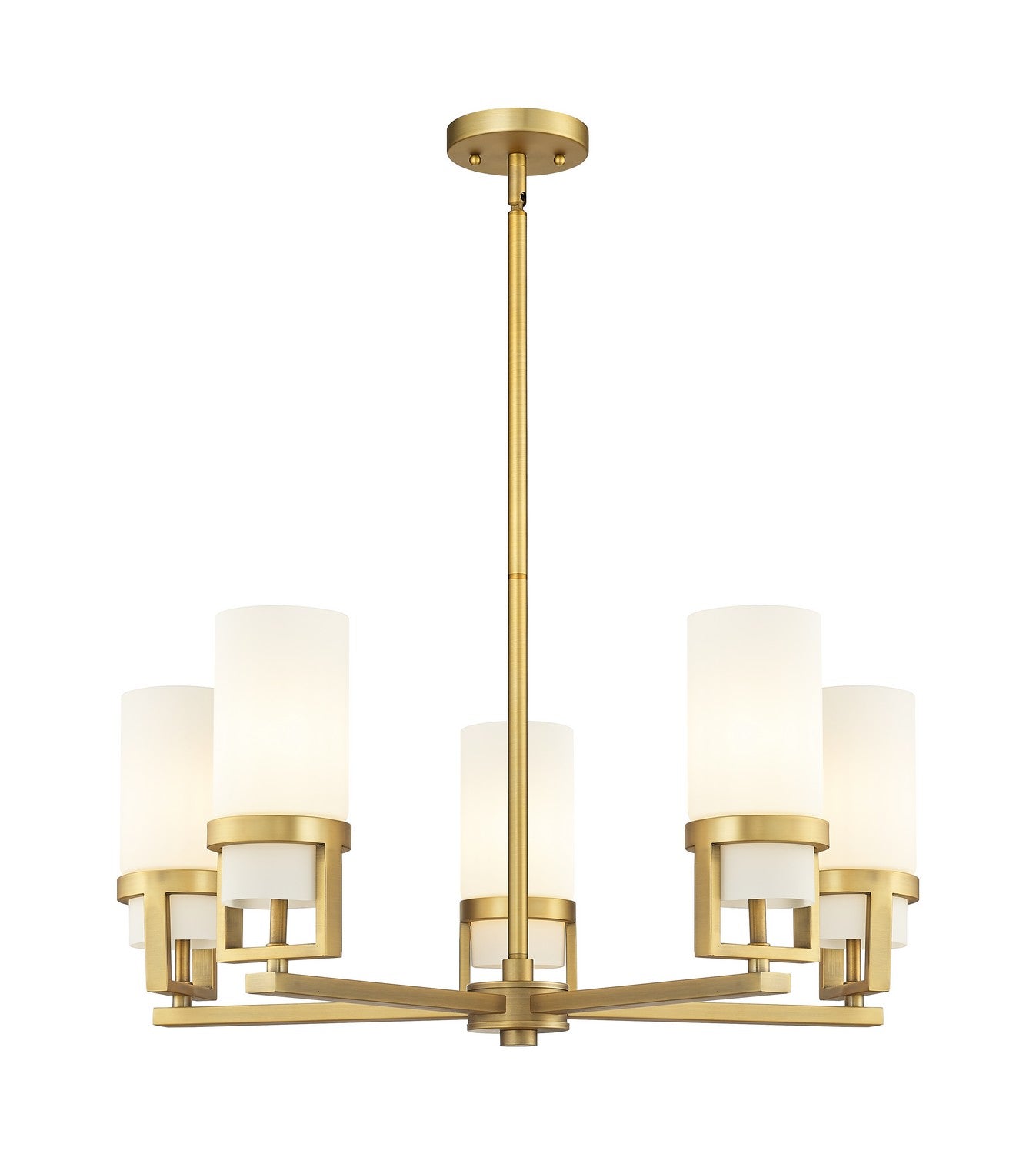 Innovations - 426-5CR-BB-G426-8WH - LED Chandelier - Downtown Urban - Brushed Brass