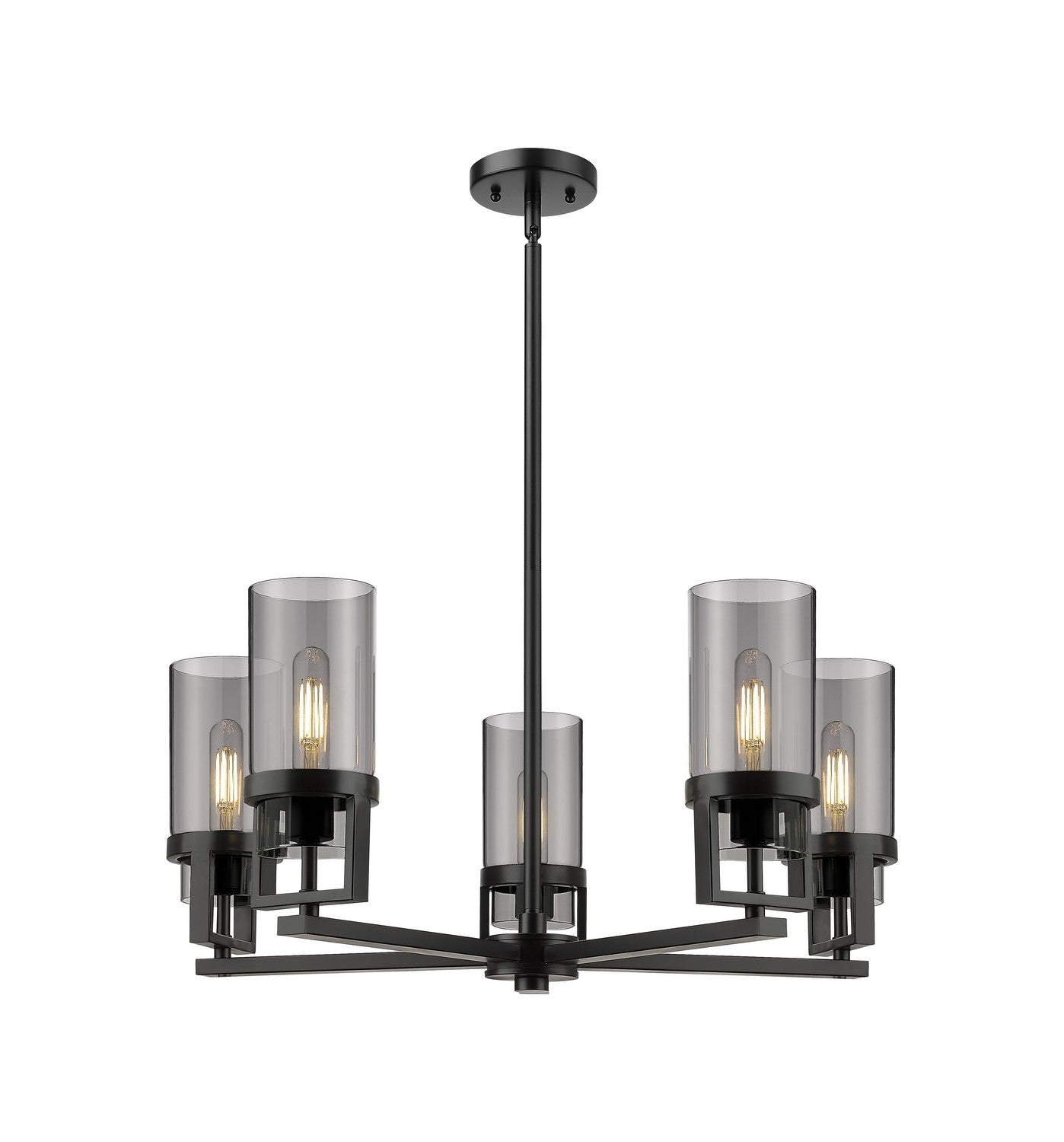 Innovations - 426-5CR-BK-G426-8SM - LED Chandelier - Downtown Urban - Matte Black