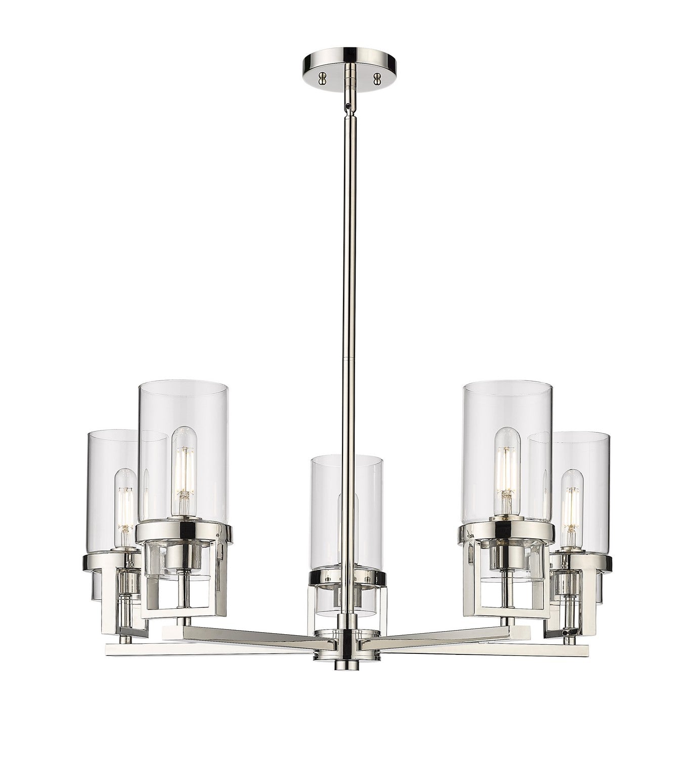 Innovations - 426-5CR-PN-G426-8CL - LED Chandelier - Downtown Urban - Polished Nickel