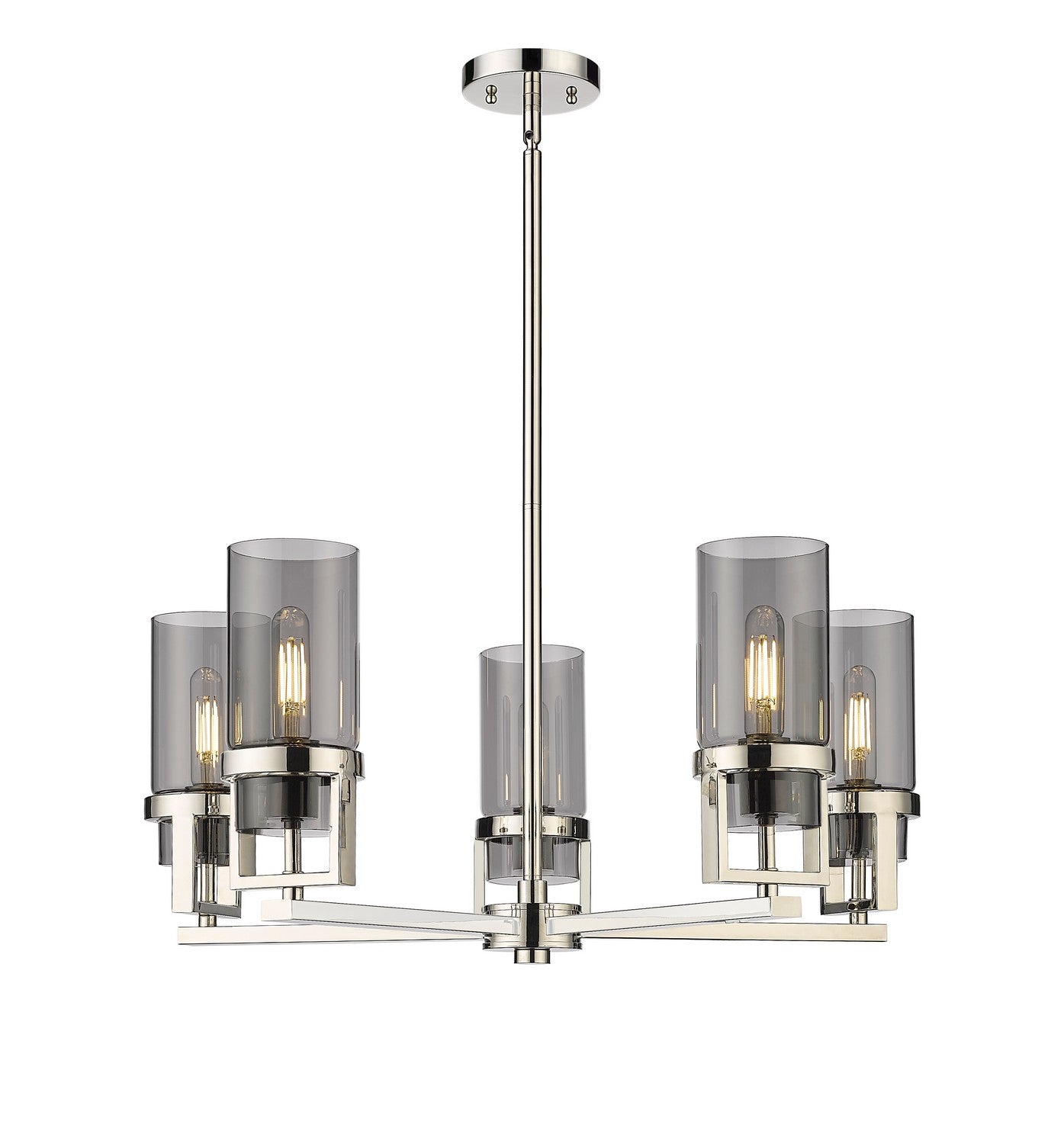 Innovations - 426-5CR-PN-G426-8SM - LED Chandelier - Downtown Urban - Polished Nickel