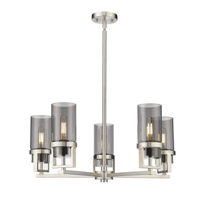 Innovations - 426-5CR-SN-G426-8SM - LED Chandelier - Downtown Urban - Satin Nickel