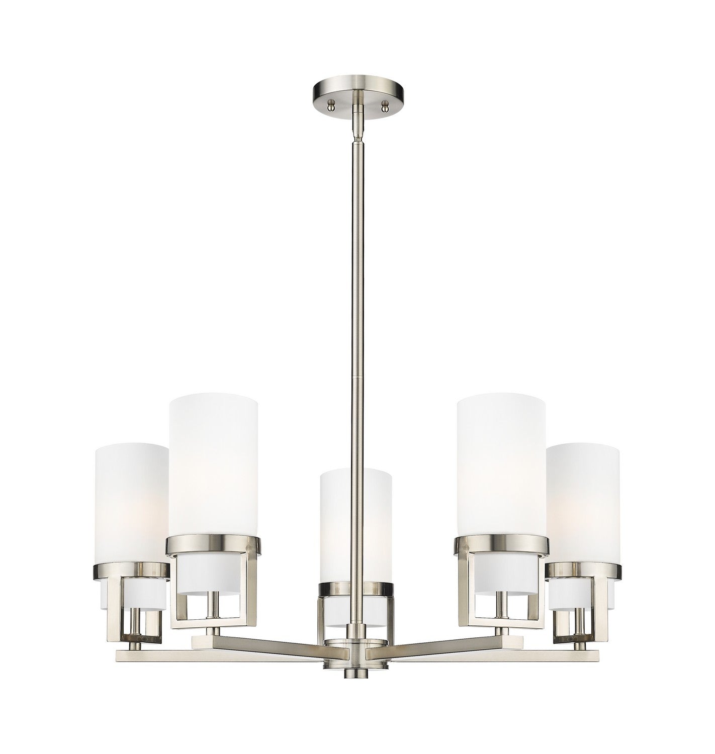 Innovations - 426-5CR-SN-G426-8WH - LED Chandelier - Downtown Urban - Satin Nickel