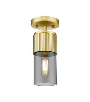 Innovations - 428-1F-BB-G428-7SM - LED Flush Mount - Downtown Urban - Brushed Brass